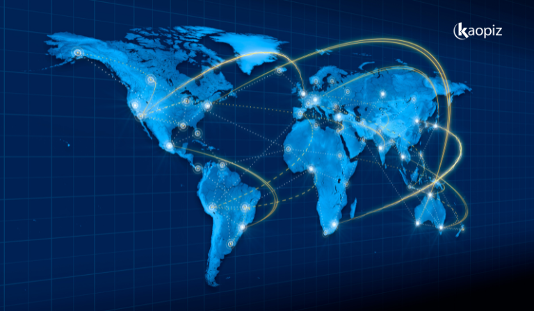  An infographic illustrating the concept of nearshore IT services, showcasing the proximity and time zone alignment between neighboring countries.