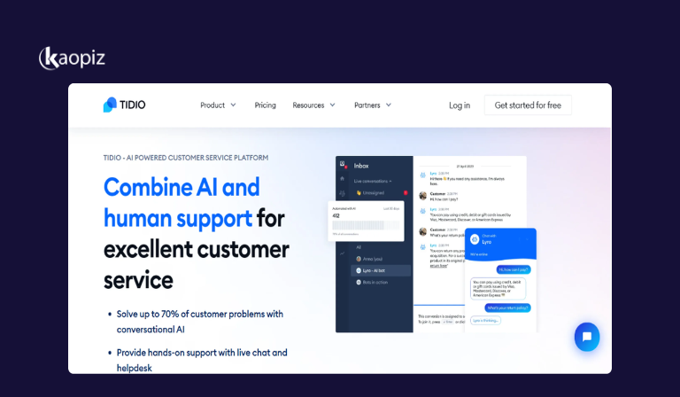 Tidio: All-in-one customer service and chatbot platform