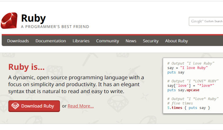 Web Application Languages: Ruby
