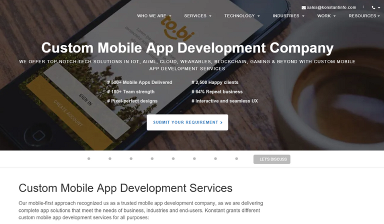Mobile app developer in Singapore: Konstant Infosolutions