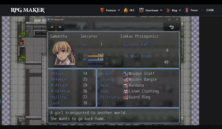 No-code game engine: RPG Maker