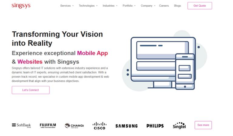 Leading mobile application partner in Singapore: Singsys