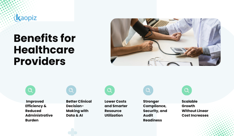 Healthcare app benefit for providers