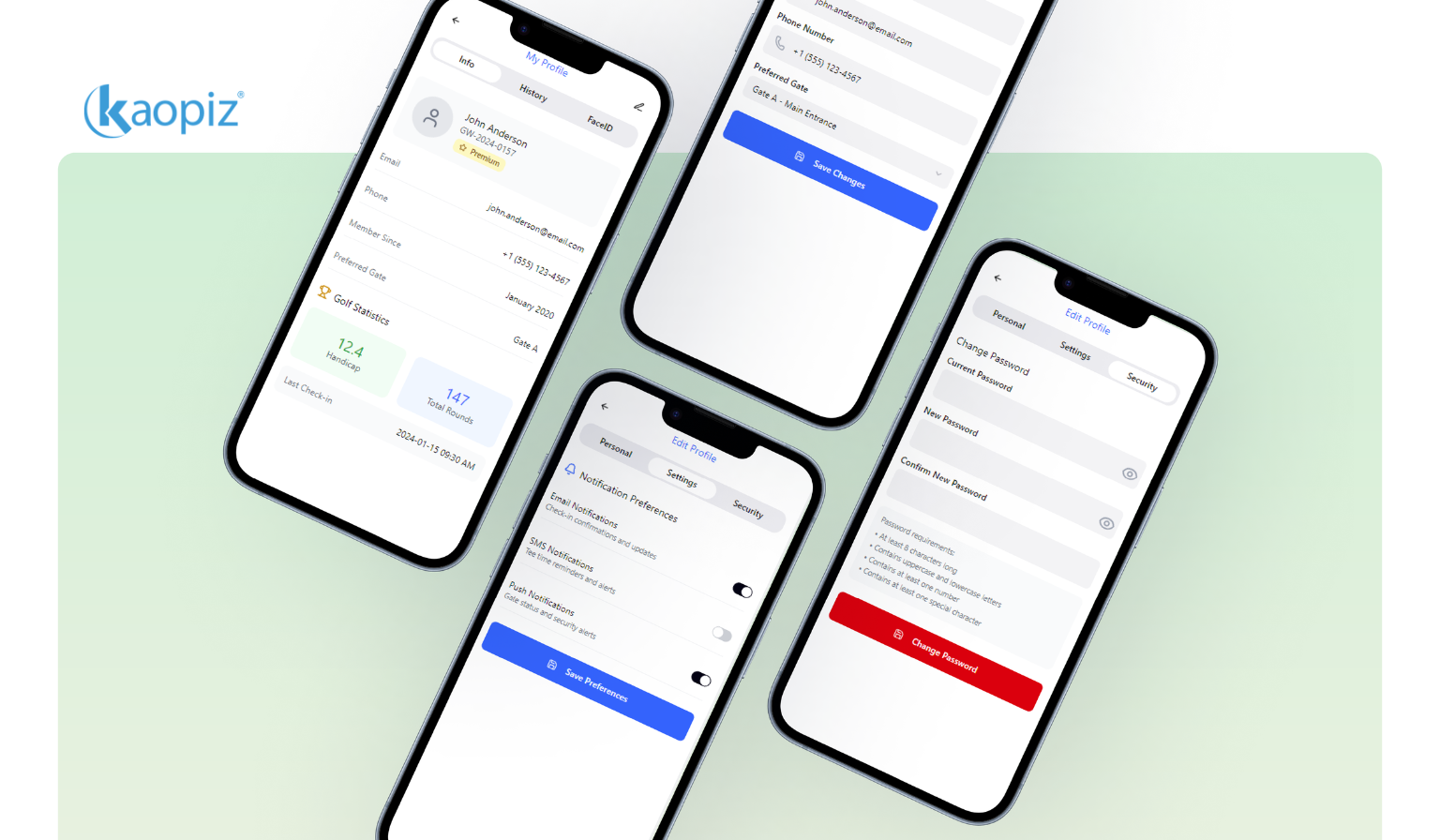 facial recognition check-in system case study: Main features