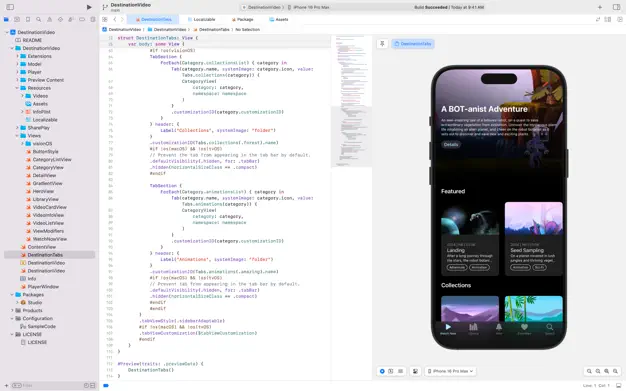 Xcodeの画面と主な開発ツール・ワークフローのイメージ